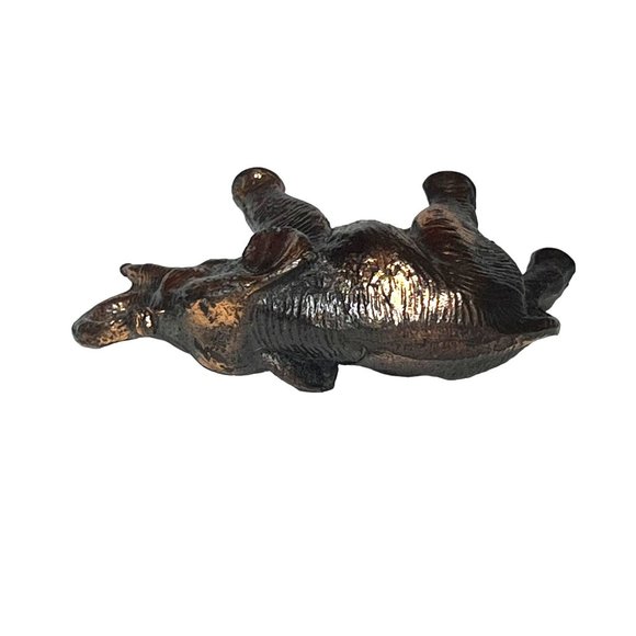 Vintage Bronze/Copper Tiny Elephant Figurine - Picture 6 of 7